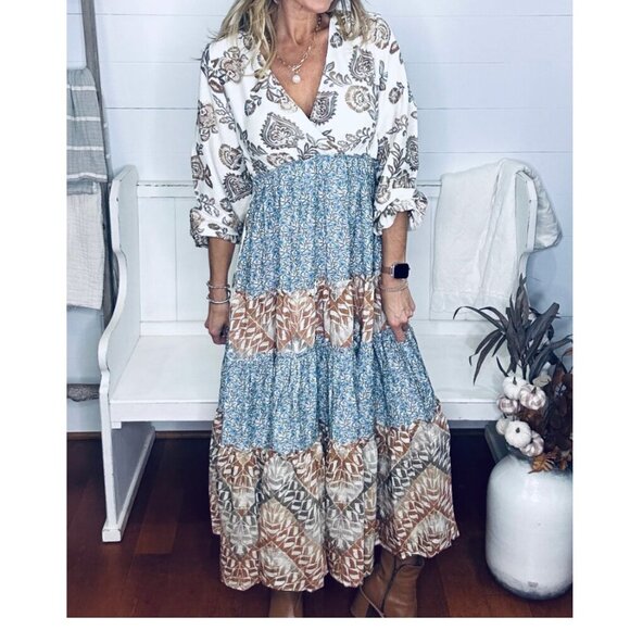 JODIFL Dresses & Skirts - J14- Long Sleeve Boho Dress